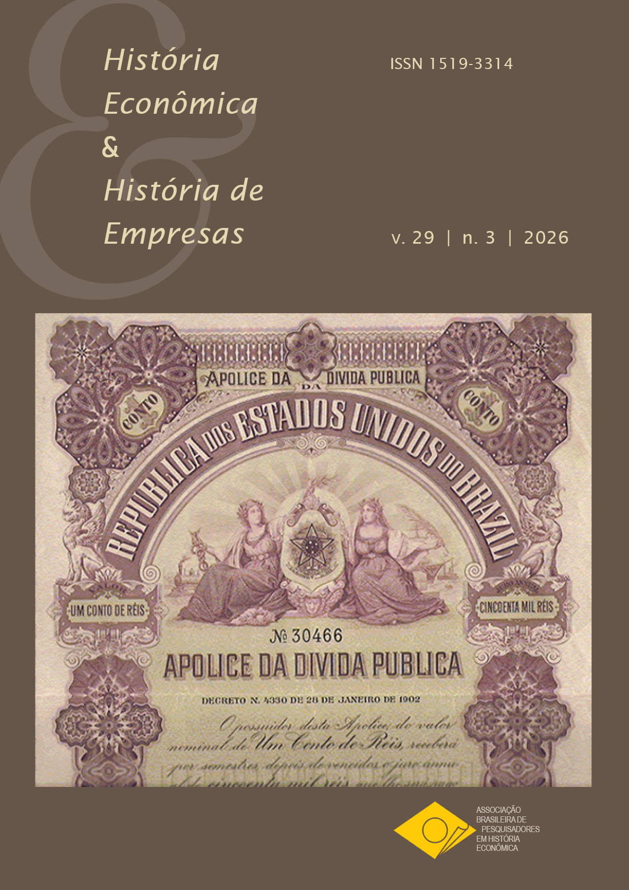 					Visualizar v. 29 n. 3 (2026): Dossiê - Estado e finanças públicas na História do Pensamento Econômico
				